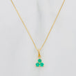 Set Cadena Veneciana + Dije Trebol Esmeralda 22Pts / 1.4 g / 19 3/4 in Oro Amarillo 18K