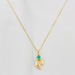Set Cadena Veneciana + Dije Corazon Esmeralda 06Pts / 1.35 g / 19 3/4 in Oro Amarillo 18K