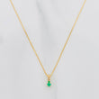 Venetian Chain Set + Emerald Circle Pendant 04Pts / 1.1 g / 17 3/4 in 18K Yellow Gold