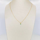 Venetian Chain Set + Emerald Circle Pendant 04Pts / 1.1 g / 17 3/4 in 18K Yellow Gold