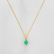 Set Cadena Veneciana + Dije Circulo Esmeralda 12Pts / 1.15 g / 17 3/4 in Oro Amarillo 18K