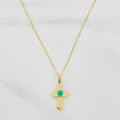 Venetian Chain Set + Emerald Cross Pendant 05Pts / 1.3 g / 19 3/4 in 18K Yellow Gold