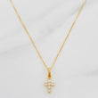 Set Cadena Veneciana + Dije Cruz Diamantes 12Pts / 1.45 g / 17 3/4 in Oro Amarillo 18K