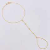 Pulso Arabe Bolas Diamantadas 1.55g / 8 in / 0.7mm Oro Amarillo 18K
