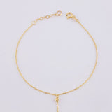Arabian Bracelet with Diamond Cut Beads 1.5g / 8 in / 0.7mm Yellow Gold 18K