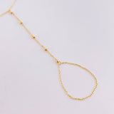 Pulso Arabe Bolas Diamantadas 1.55g / 8 in / 0.7mm Oro Amarillo 18K