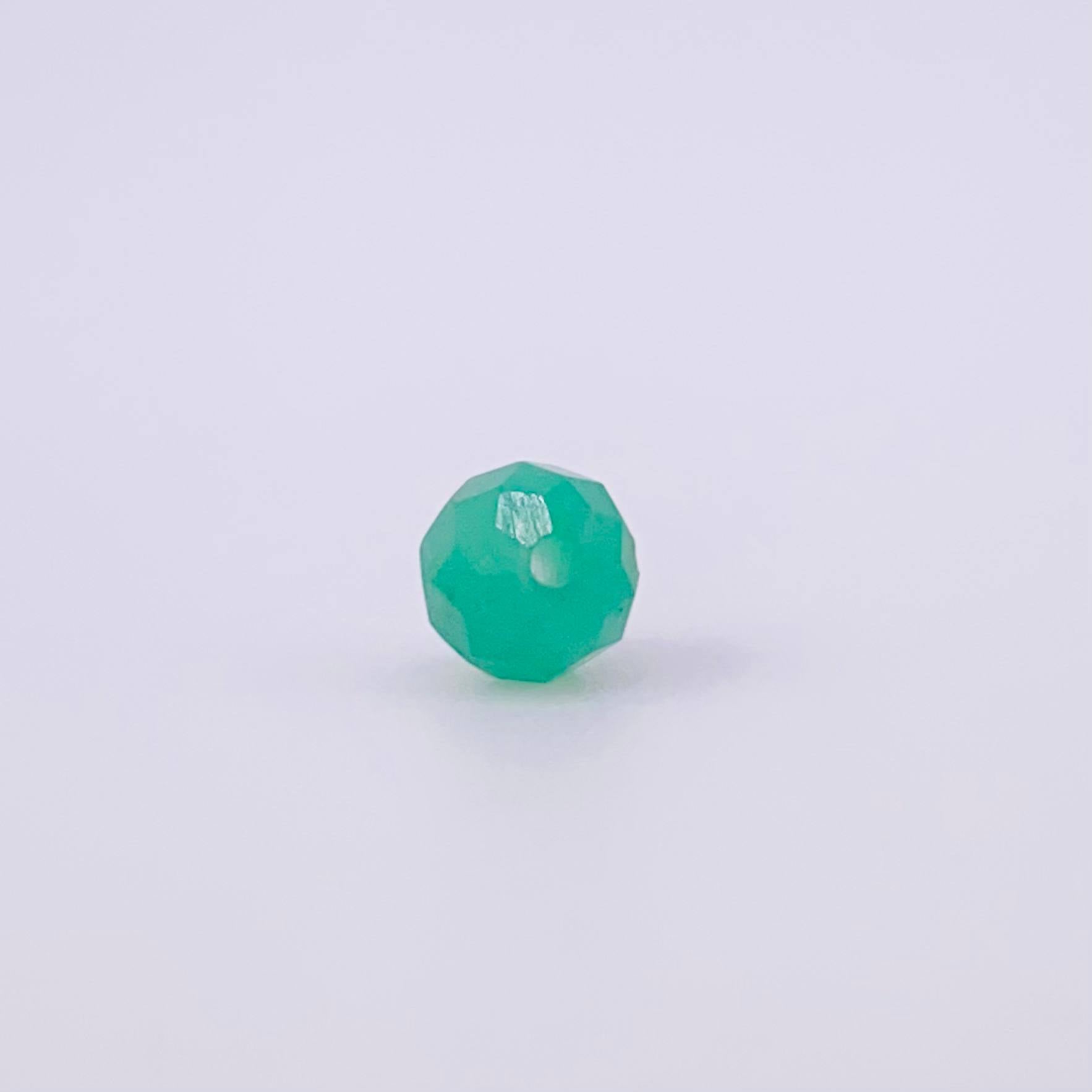 Charm Rough Emerald Bead 5mm