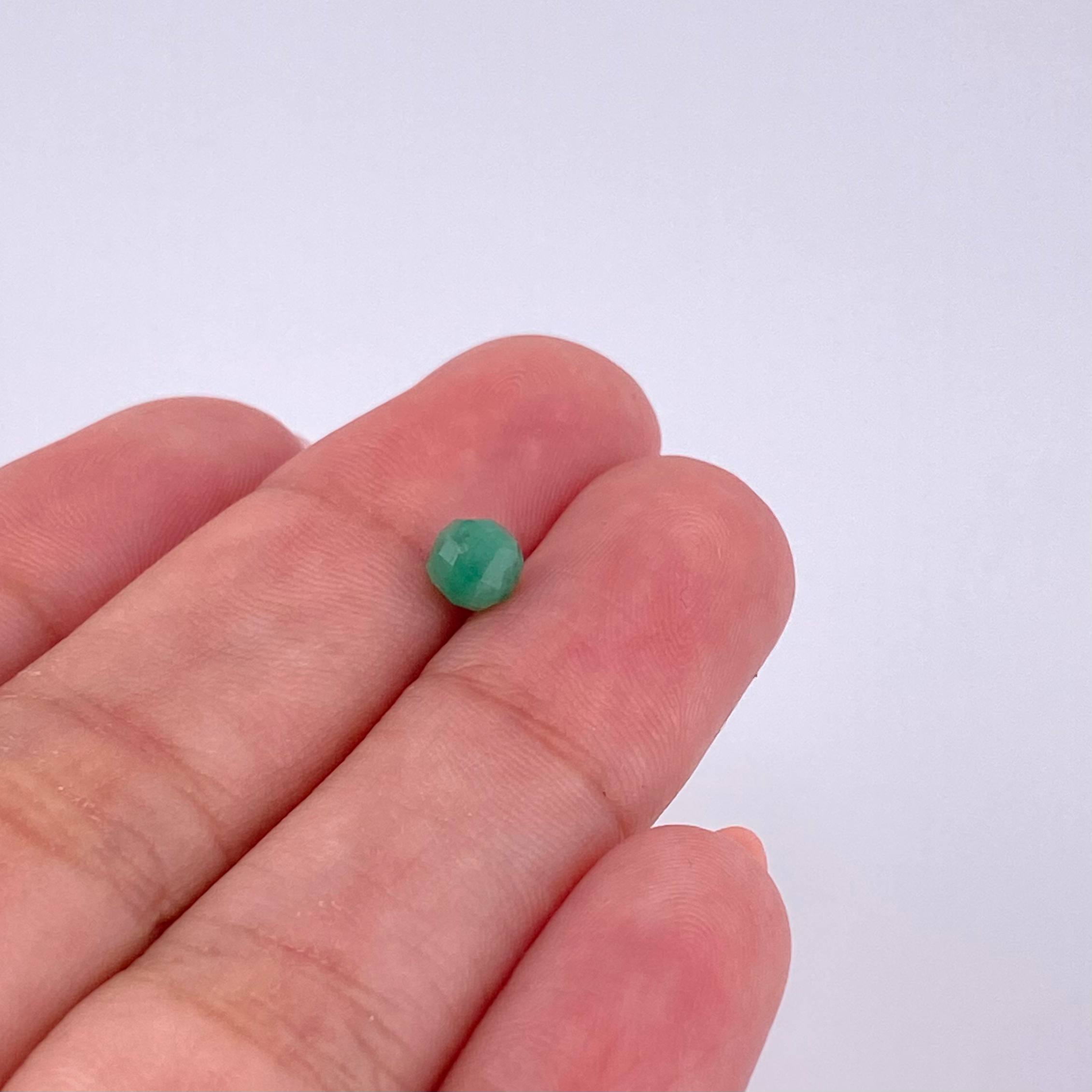 Charm Rough Emerald Bead 5mm