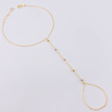 Arabian Bracelet with Diamond Cut Beads 1.5g / 7 3/4 in / 0.7mm Three Golds 18K