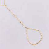 Arabian Bracelet with Diamond Cut Beads 1.5g / 7 3/4 in / 0.7mm Three Golds 18K