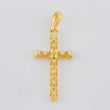 Dije Cruz Malla Latina 1.4 g / 1 1/2 in Oro Amarillo 18K