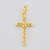 Dije Cruz Malla Latina 1.45 g / 1 1/2 in Oro Amarillo 18K