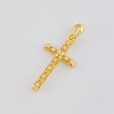 Dije Cruz Malla Latina 1.5 g / 1 1/2 in Oro Amarillo 18K