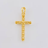 Dije Cruz Malla Latina 1.45 g / 1 1/2 in Oro Amarillo 18K