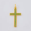 Dije Cruz Malla 2.9 g / 1 3/4 in Oro Amarillo 18K