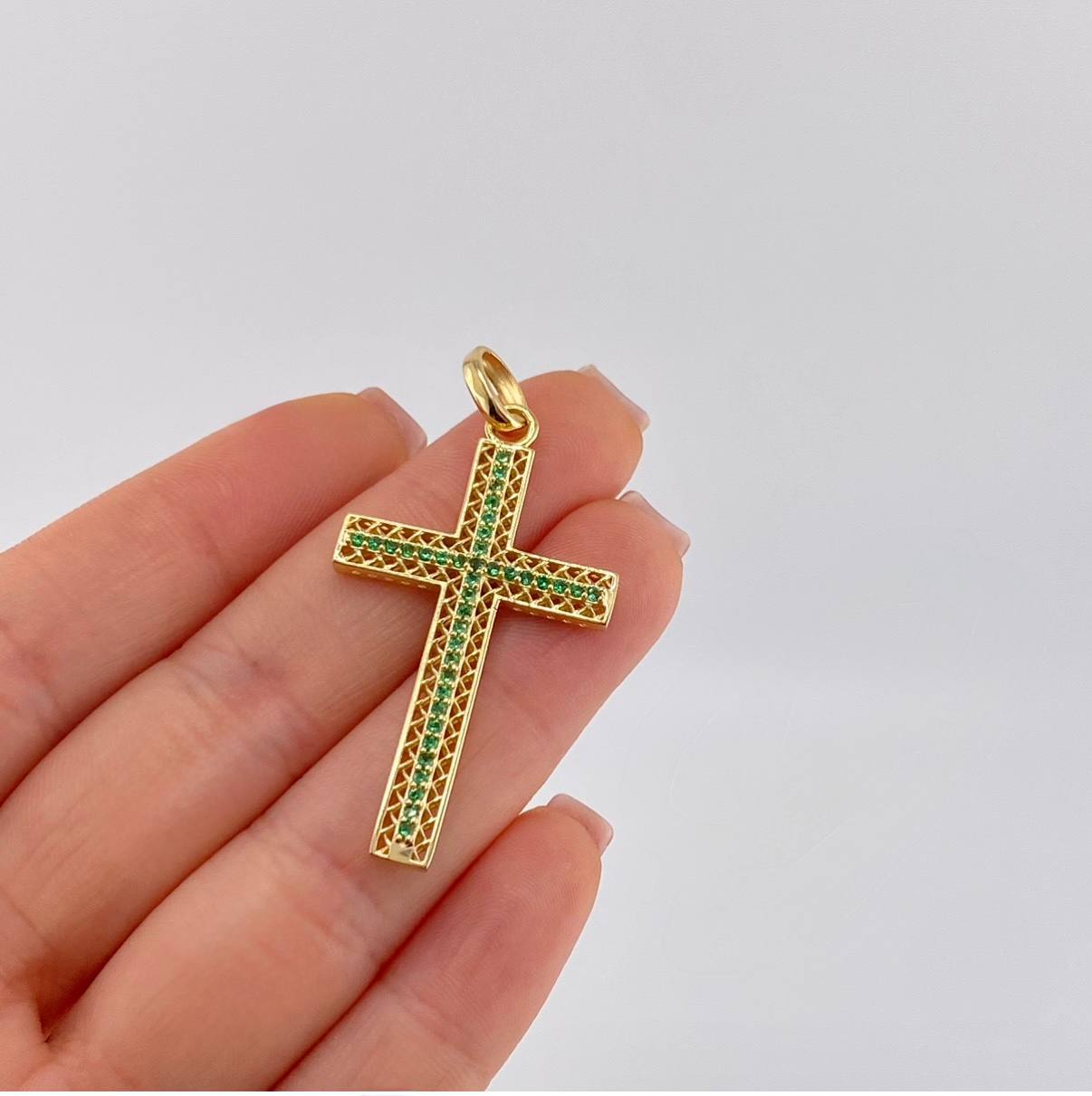 Dije Cruz Malla 5.1 g / 2 in Oro Amarillo 18K
