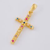 Dije Cruz Malla Latina 1.45 g / 1 1/2 in Oro Amarillo 18K