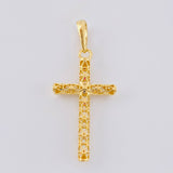 Dije Cruz Malla Latina 1.45 g / 1 1/2 in Oro Amarillo 18K