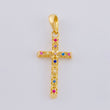 Dije Cruz Malla Latina 1.3 g / 1 1/4 in Oro Amarillo 18K