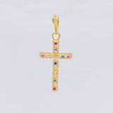 Dije Cruz Malla Latina 1.3 g / 1 1/4 in Oro Amarillo 18K