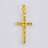 Dije Cruz Malla Latina 1.35 g / 1 1/2 in Oro Amarillo 18K
