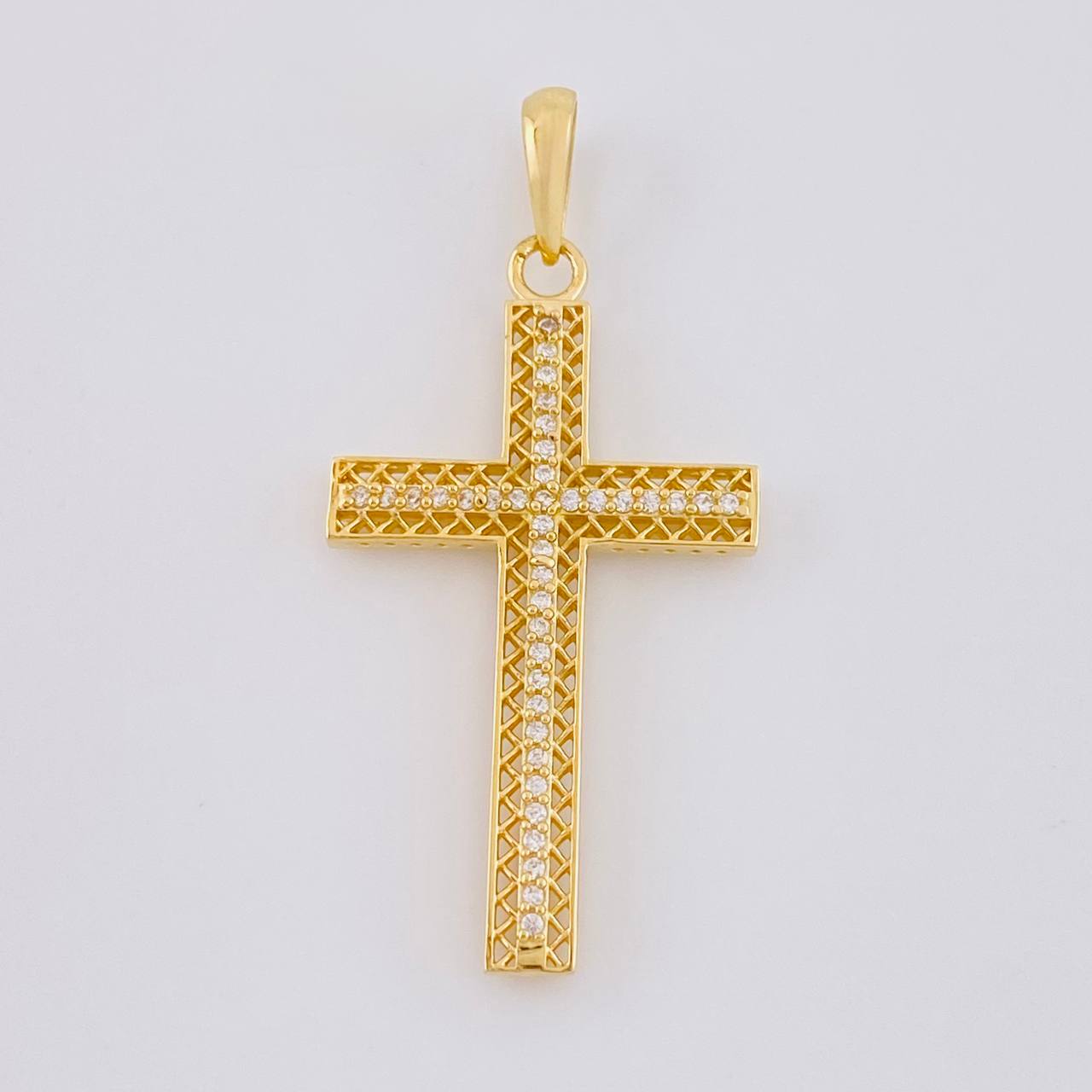 Dije Cruz Malla 3.15 g / 1 1/2 in Oro Amarillo 18K