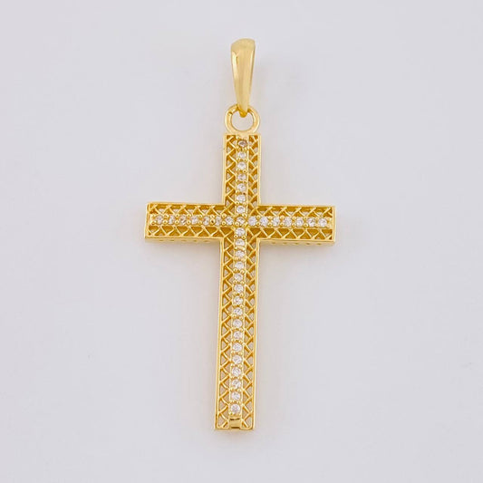 Dije Cruz Malla 3.15 g / 1 1/2 in Oro Amarillo 18K