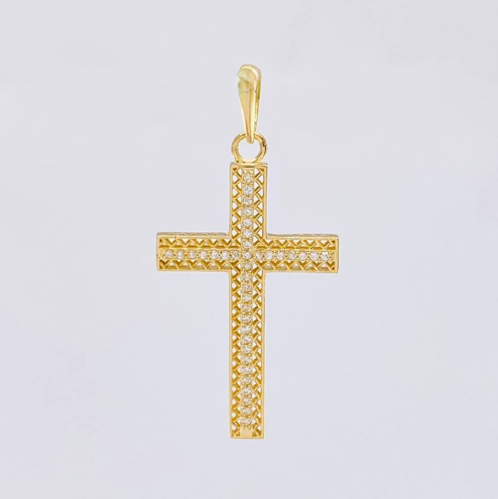 Dije Cruz Malla 3.15 g / 1 1/2 in Oro Amarillo 18K