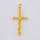 Dije Cruz Malla Latina 1.35 g / 1 1/2 in Oro Amarillo 18K