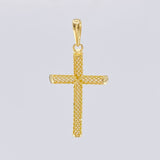 Dije Cruz Malla Latina 1.35 g / 1 1/2 in Oro Amarillo 18K