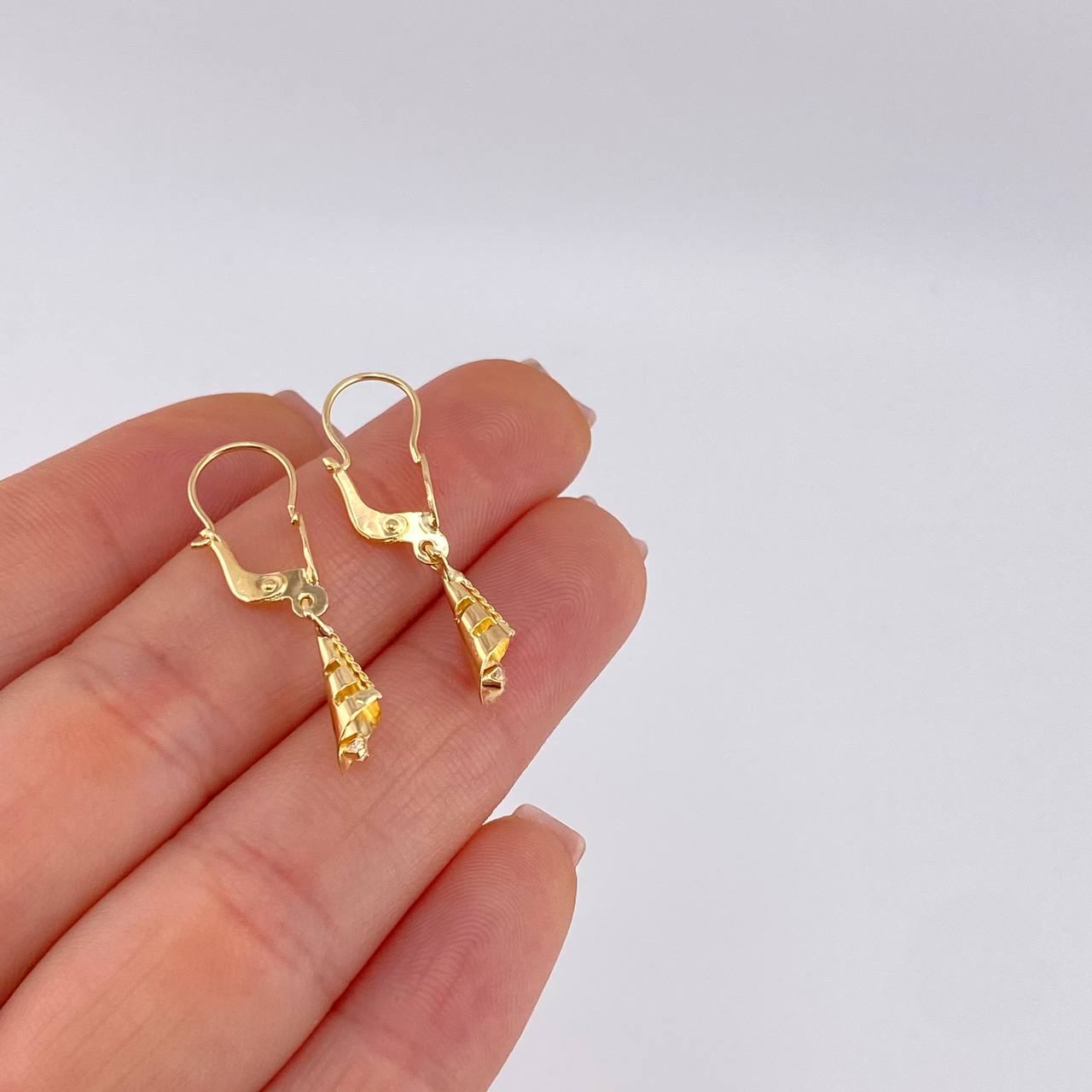 Candongas Lagrima Gota 1.15g / 3/4 in Oro Amarillo 18K