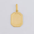 Dije Placa Marco Bordeado 0.8 g / 1 in Oro Amarillo 18K