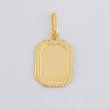 Dije Placa Marco Bordeado 0.8 g / 1 in Oro Amarillo 18K