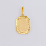 Dije Placa Marco Bordeado 0.8 g / 1 in Oro Amarillo 18K