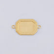Herraje Placa Marco Bordeado 0.6 g / 1 in Oro Amarillo 18K