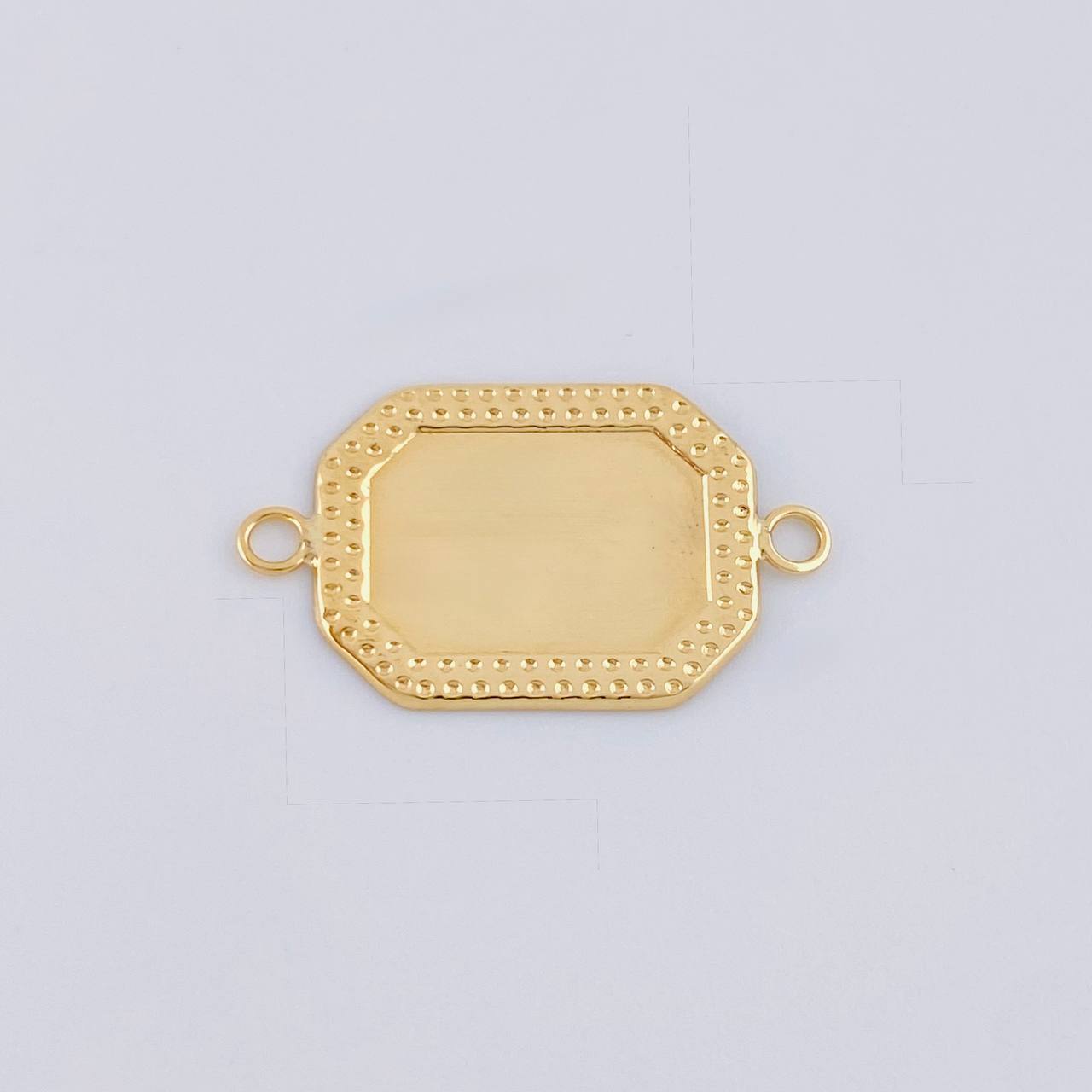 Charm Plate Framed Edge 0.6 g / 3/4 in 18K Yellow Gold