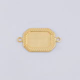 Charm Plate Framed Edge 0.7 g / 3/4 in 18K Yellow Gold