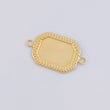 Charm Plate Framed Edge 0.65 g / 1 in 18K Yellow Gold