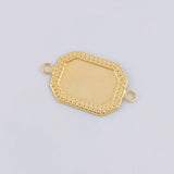 Herraje Placa Marco Bordeado 0.6 g / 3/4 in Oro Amarillo 18K