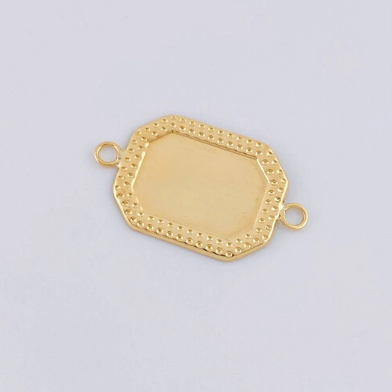 Herraje Placa Marco Bordeado 0.7 g / 3/4 in Oro Amarillo 18K