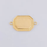 Charm Plate Frame Bordered 0.65 g / 3/4 in 18K Yellow Gold