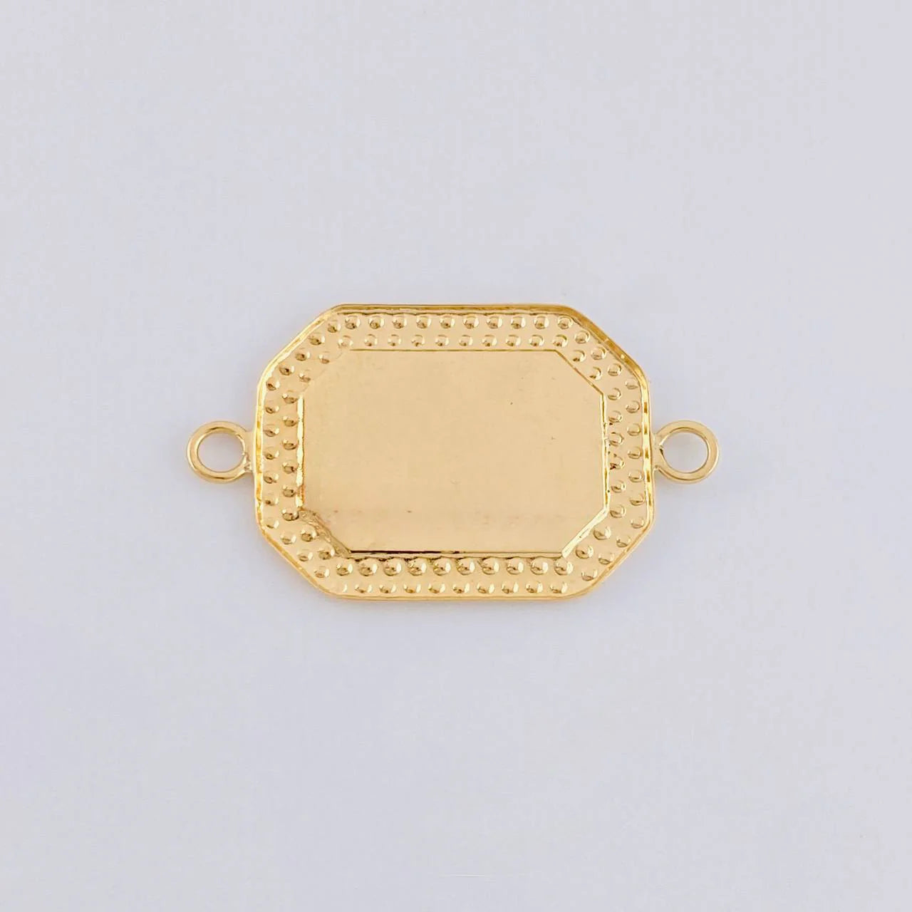 Herraje Placa Marco Bordeado 0.7 g / 3/4 in Oro Amarillo 18K