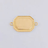 Herraje Placa Marco Bordeado 0.65 g / 3/4 in Oro Amarillo 18K
