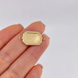 Herraje Placa Marco Bordeado 0.6 g / 3/4 in Oro Amarillo 18K