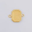 Herraje Placa Marco Bordeado 0.5 g / 3/4 in Oro Amarillo 18K