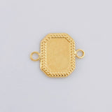 Herraje Placa Marco Bordeado 0.5 g / 3/4 in Oro Amarillo 18K