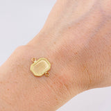 Herraje Placa Marco Bordeado 0.5 g / 3/4 in Oro Amarillo 18K