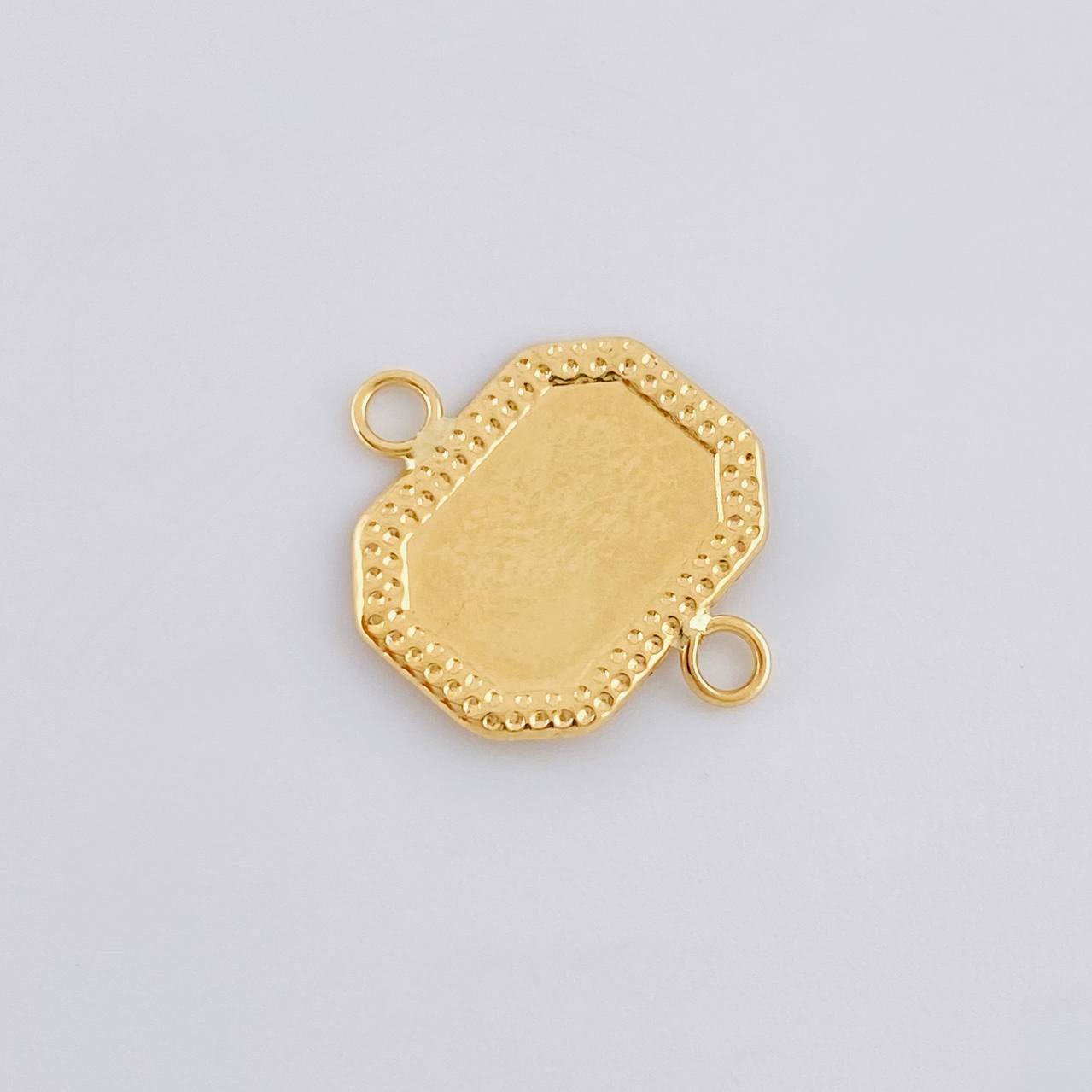 Herraje Placa Marco Bordeado 0.45 g / 3/4 in Oro Amarillo 18K