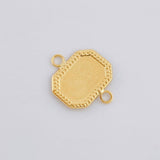 Charm Plate Framed Edge 0.7 g / 3/4 in 18K Yellow Gold