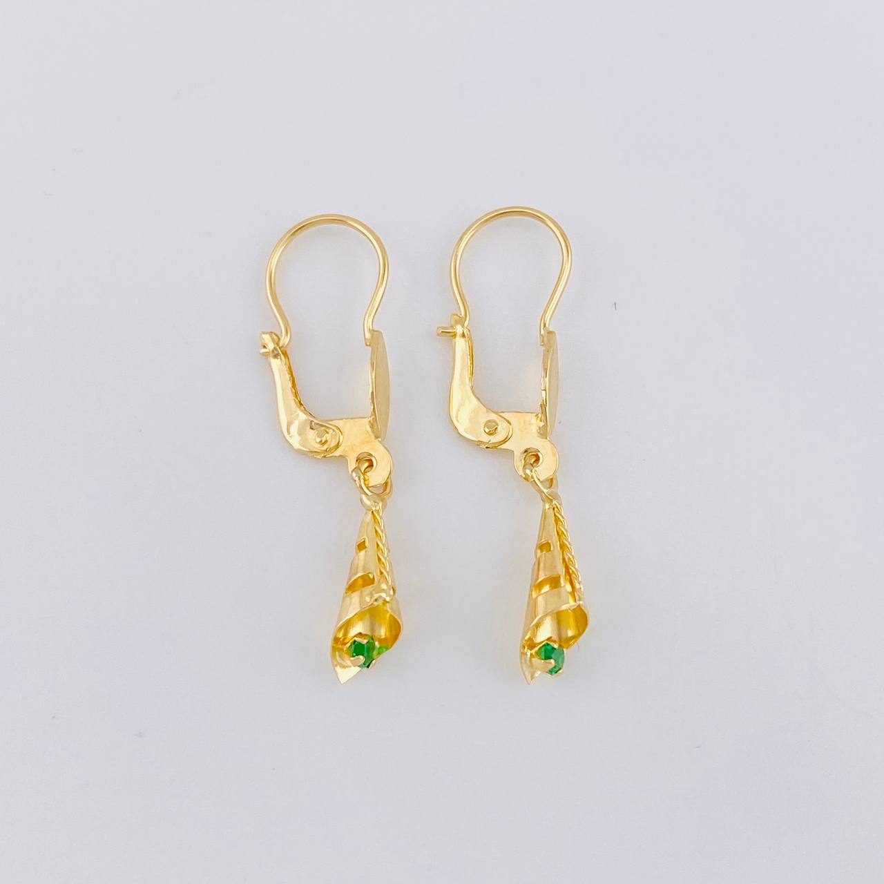Candongas Lagrima Gota 1.2 g / 3 cm Oro Amarillo 18K